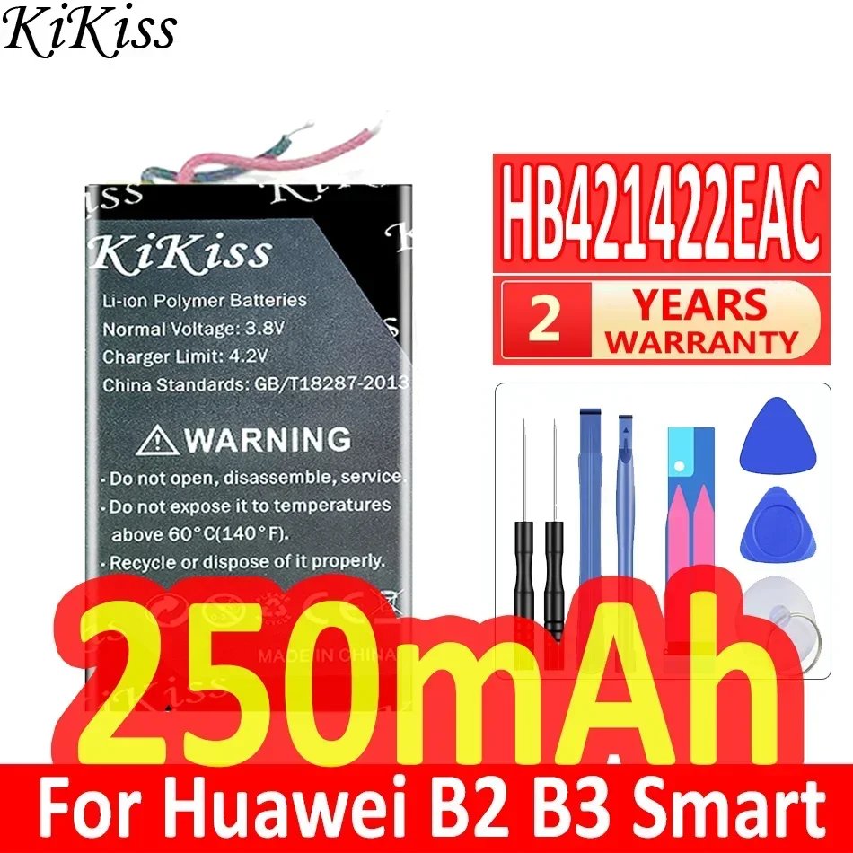 

Аккумулятор KiKiss 250 мАч HB 421422 EAC для Huawei B2 B3 Smart Wristband 1ICP5/14/21 Digital