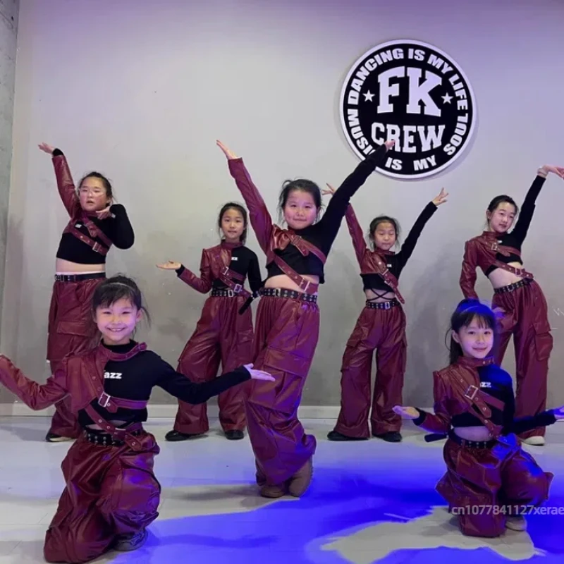 أزياء رقص الجاز للفتيات، مجموعات ألوان زاهية عصرية وعصرية، أزياء أداء رقص الهيب هوب للأطفال