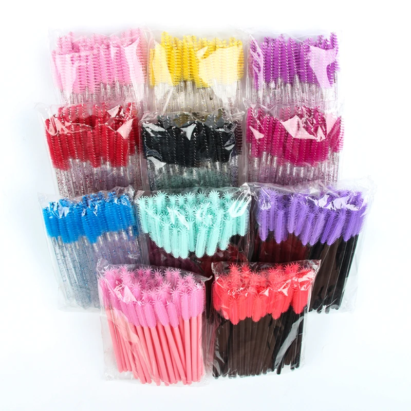 Wholesale Eyelash Brushes 250/500/1000 PCS Makeup Brush Tools Lashes Extension Applicator Beauty Eyelashes Brushes Mascara Wand