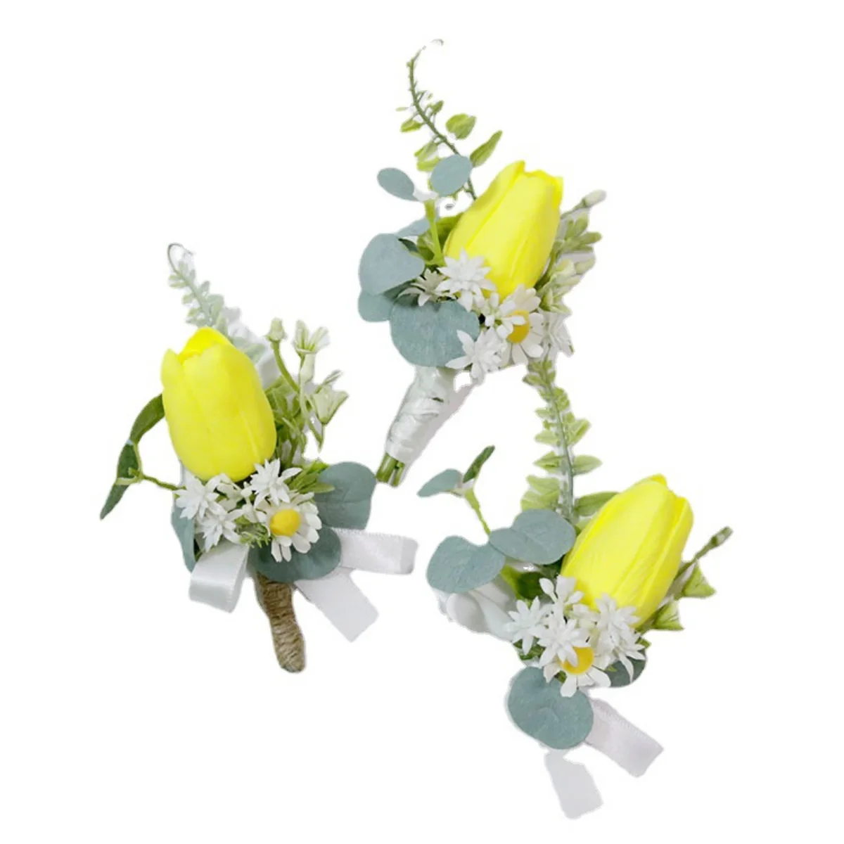 InjRose-Boutonnière pour Homme, Épingles Artificielles, Corsage pour ixde Mariage, Bracelet de Demoiselle d'Honneur, Boutonnière pour Mariage