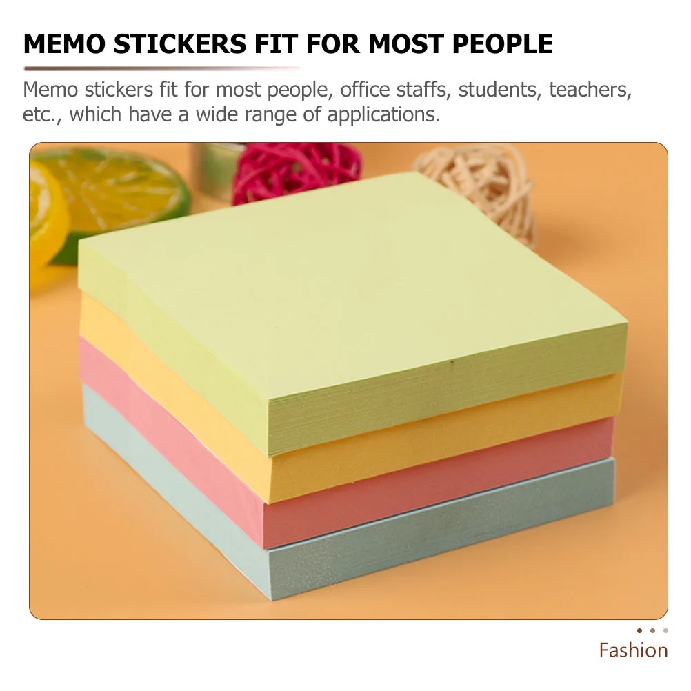 

12 Books of Colorful Memo Stickers Compact Self-Adhesive Note Pads for Daily Use Lovely Portable Reminder Notepads for Students