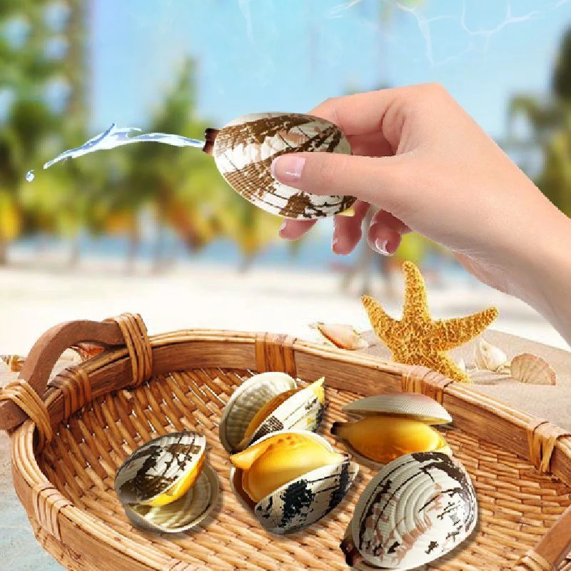 水噴霧ハマグリのおもちゃトリッキー吸水性海洋貝殻ミニ水クリエイティブ小さなギフト子供のためのエイプリルフール