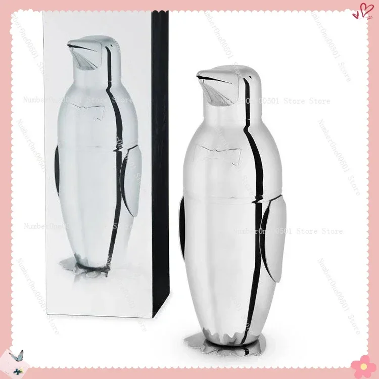 Bar Mixing Tool Bartender Shaker Cup Creative Penguin Stainless Steel 500ml Cocktail Shaker