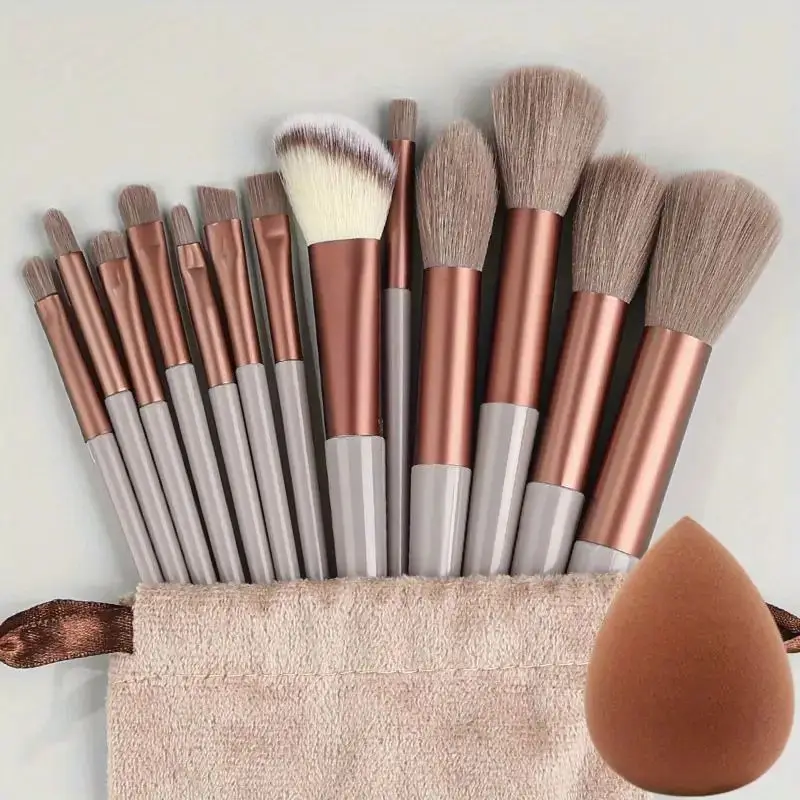 13 PCS LOT Makeup Brushes Set Eye Shadow Foundation Women Cosmetic Brush Eyeshadow Blush Beauty Soft Make Up Tools Bag