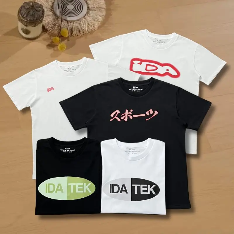 

Summer American Fashion Street Ida Sply Tshirts Casual Loose Print Cotton Breathable Short Sleeve Casual Men Women Cleanfit Tops