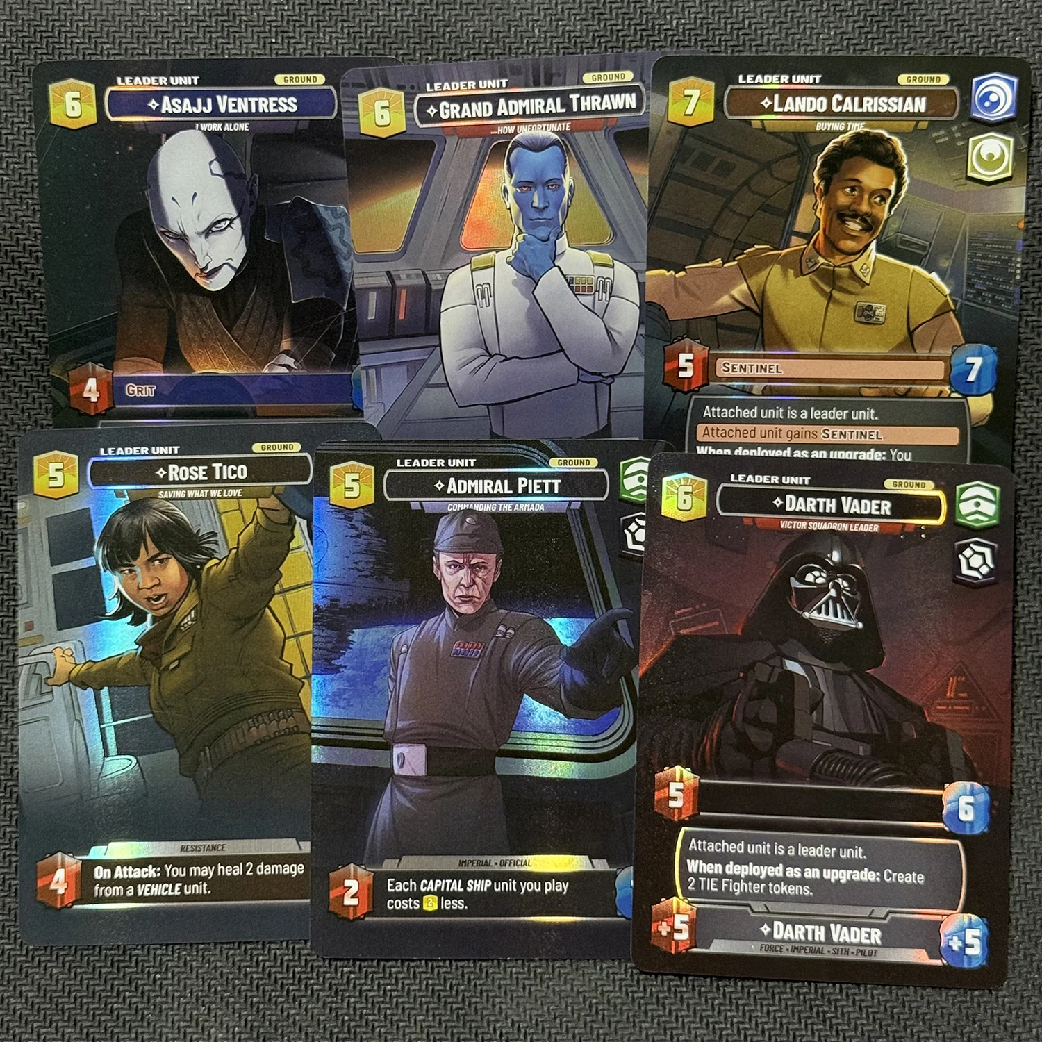 Star Wars Foil Proxy Card Showcase Jump to Lightspeed Admiral Ackbar Boba Fett Darth Vader Han Solo Luke Skywalker - view 2