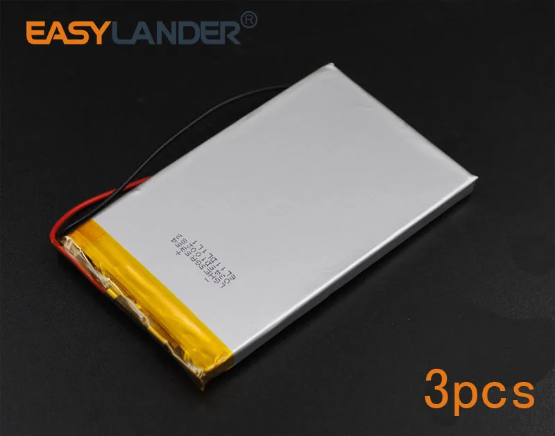 3pcs/Lot 3.7V 3700mAh 585493 Rechargeable li Polymer Li-ion Battery For Tablet PC iPAQ Power Bank PDA Portable DVD Consumer GPS