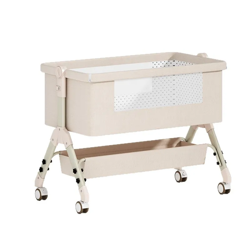 Baby Crib Foldable And Portable Multifunctional With Mosquito Net, Mattress, Changing Table, And Anti-Choking Milk Feature