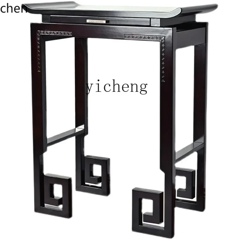 FG6.10  New Chinese incense case Home living room Buddha table Modern and simple solid wood strip table