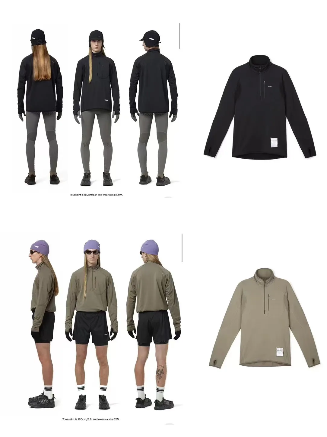 Satisfy Running GhostFleece Stand‑Collar Pullover Fleece Sweatshirt Polartec Thermal Waffle Grid Top Running Outdoor Training