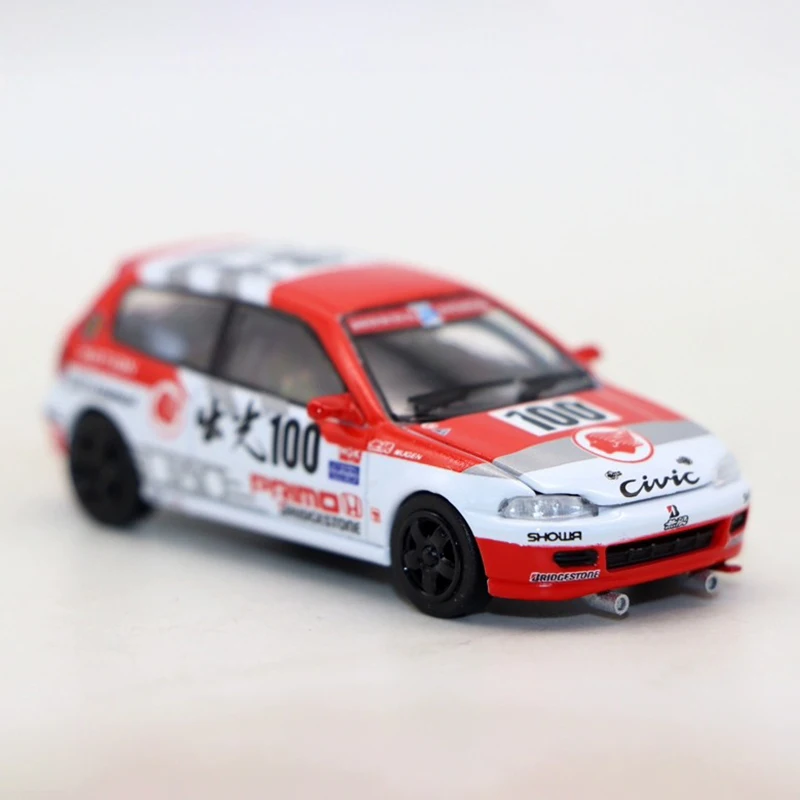 Model samochodu BMC 1/64 Civic EG6 JTCC, metalowy, symulacja, statyczny, kolekcjonerski, dekoracyjny, na prezenty świąteczne, zabawka, pamiątka.