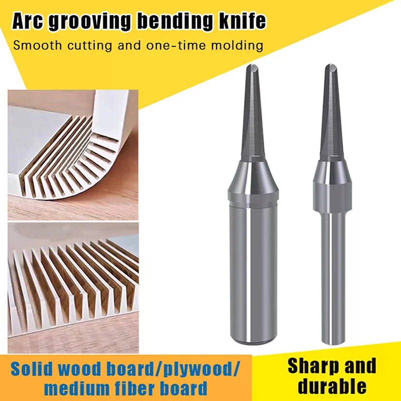 

Деревообрабатывающий фрезерный станок TCT, V-образный инструмент, дугообразный паз для гибки древесины, фрезерный инструмент для круглых канавок