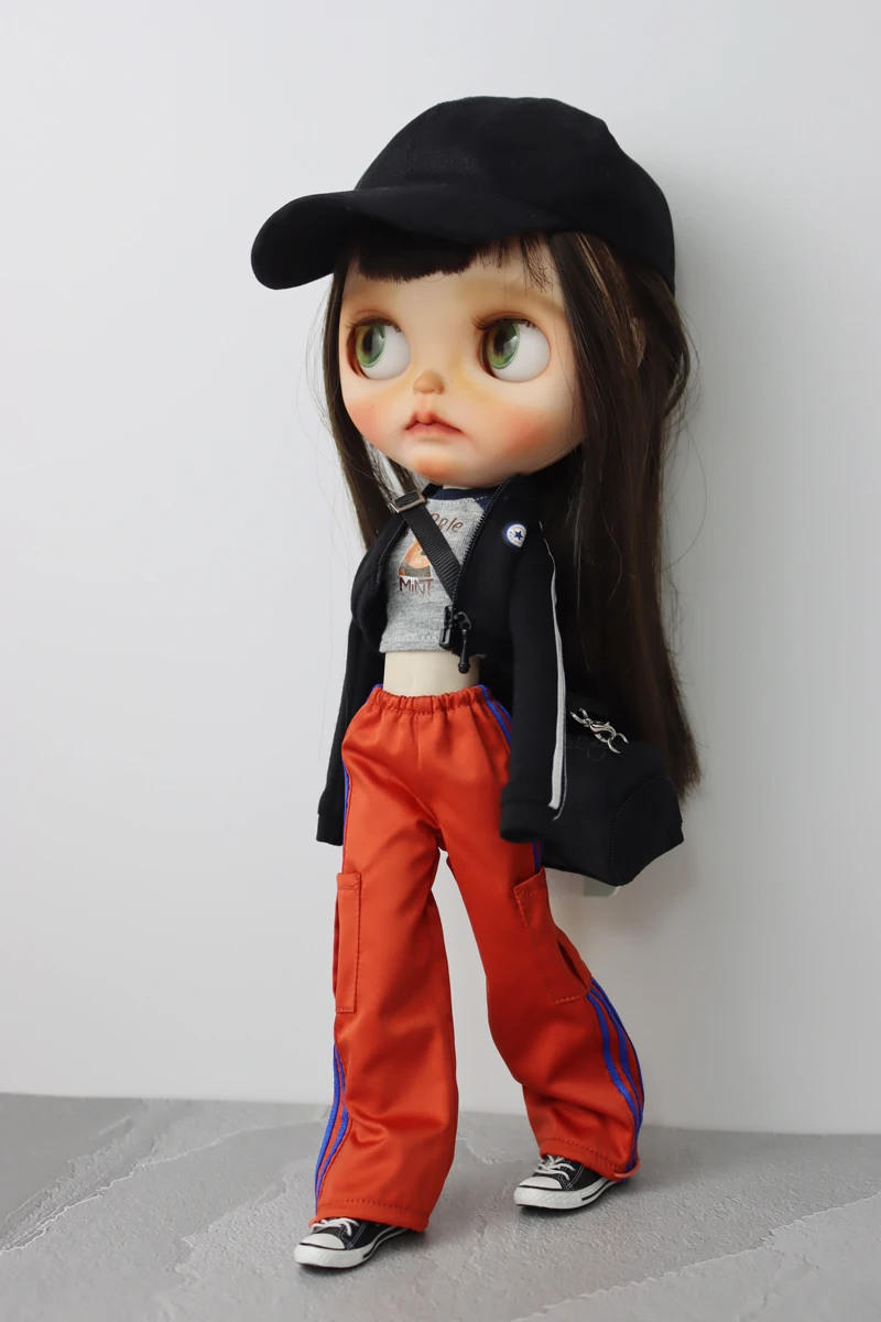 Per Blythe Doll Clothes Fashion Shirt cappotto sportivo per Ob24 Ob22 Azone Dolls Outfit Pants