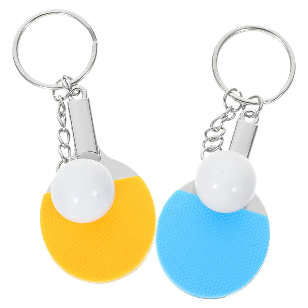 

2pcs Keychain Blue Key Chain Women Yellow Mini Sports Keychain For Women Backpack Decorations Sports Keepsakes Gifts