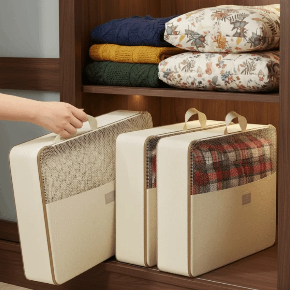 Visible Compressible Storage Bag Large Capacity Folding Clothes Quilt Storage Bag Dust-proof Clothes Packing Pouch Home Use