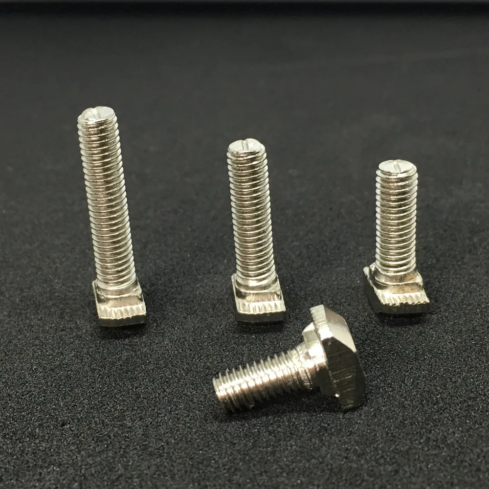 

200pcs M6*16 Hammer Head T Bolt Aluminum Connectors T Head Screws 3030 Aluminum Profile Nut