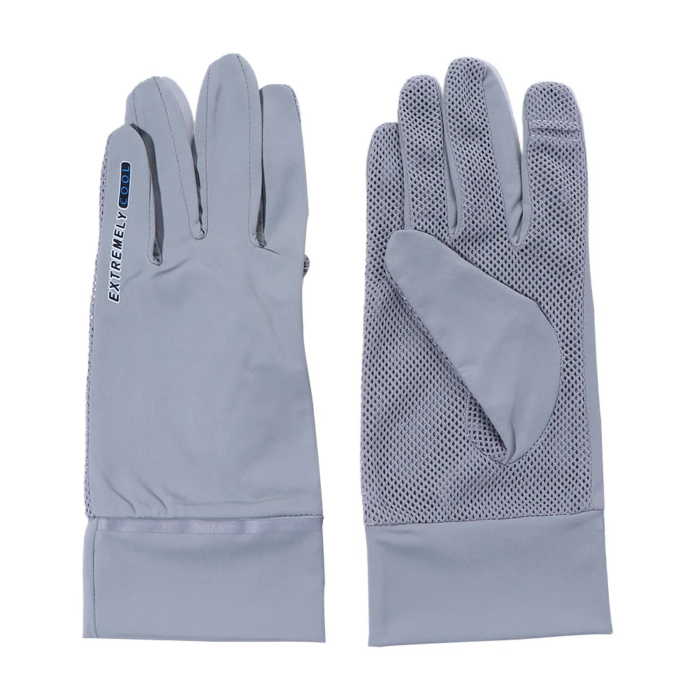 Elastic Women Breathable Mesh Summer Ice Silk Mittens Touch Screen Driving Gloves Sunscreen  Gloves