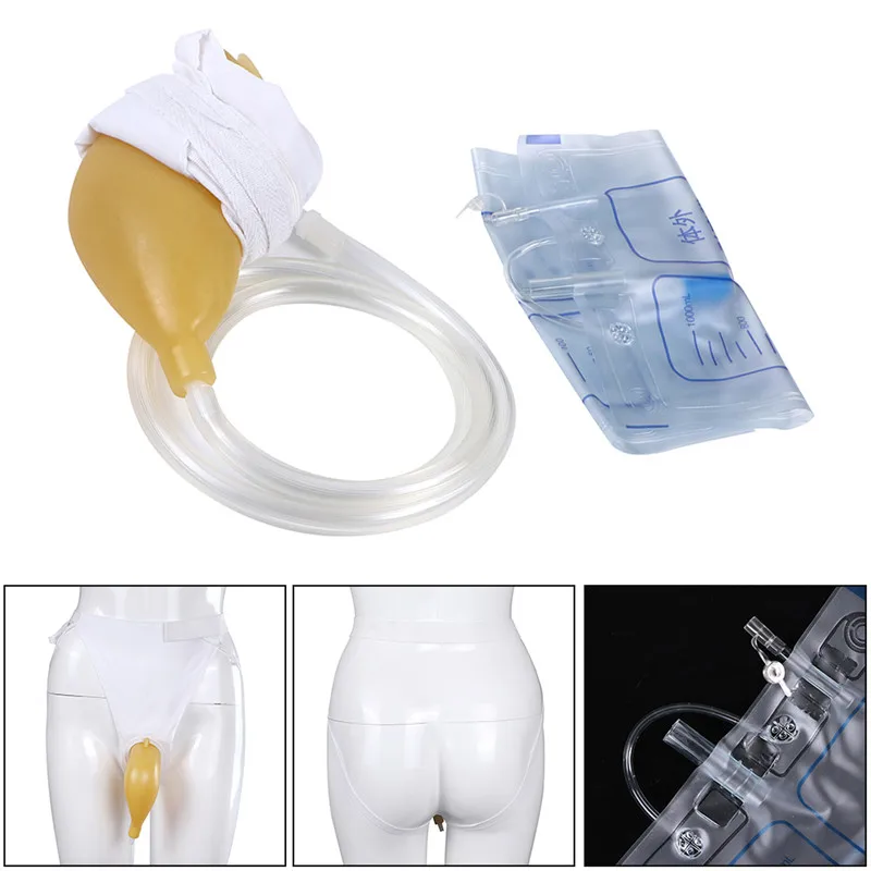 Male Female Reusable Urine Bag Urinal Pee Holder Collector For Urinary Incontinence Bedridden Patients Urination Catheter Bag