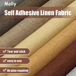 Self Adhesive Linen Fabric,linen Sofa Couch Furniture Repair Patches,linen Fabric Sticker for Diy Crafts Jewelry Box Book Cover