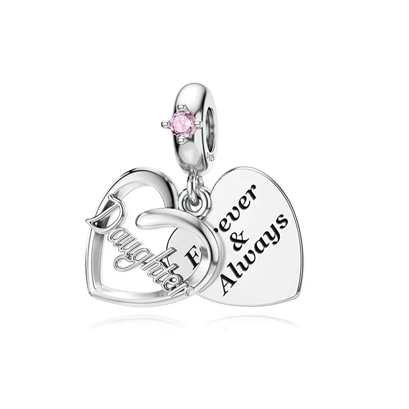2024 New I Love Your Mother, sisters, Father, Family Charm Pendant, Fitted Original 925 Sterling Silver Bracelet DIY Accessories image 3