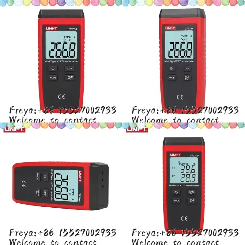 UT320D Industrial Single/dual Channel Mini Thermocouple Thermometer Temperature Sensor Household -50~1300C