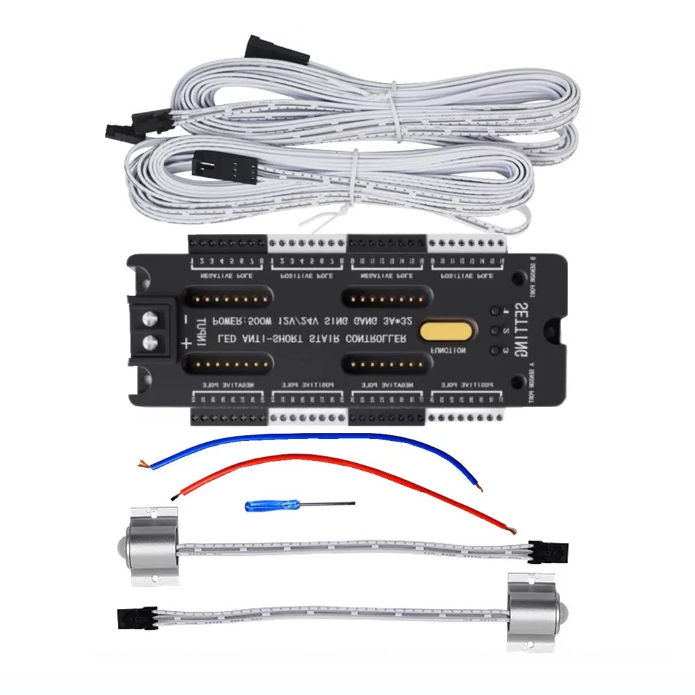 32Channel LED Controller Stair Light With Motion Sensor Dimming Indoor DC12V-24V Ockets And Accessories Switches