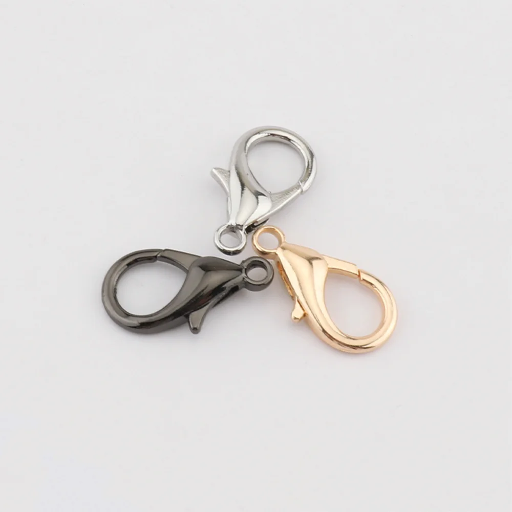 

50/100/200pcs Carabiner Clasps For Jewelry Making Components DIY Lobster Clasp Bracelet Necklace Hooks Chain Closure Keychain