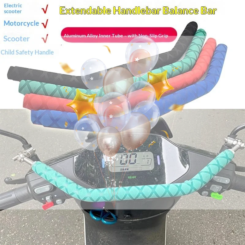 Electric Scooter Tool Free Installation Child Auxiliary Handle Easy Setup Universal Motorcycle Balance Bar Crossbar for Riding