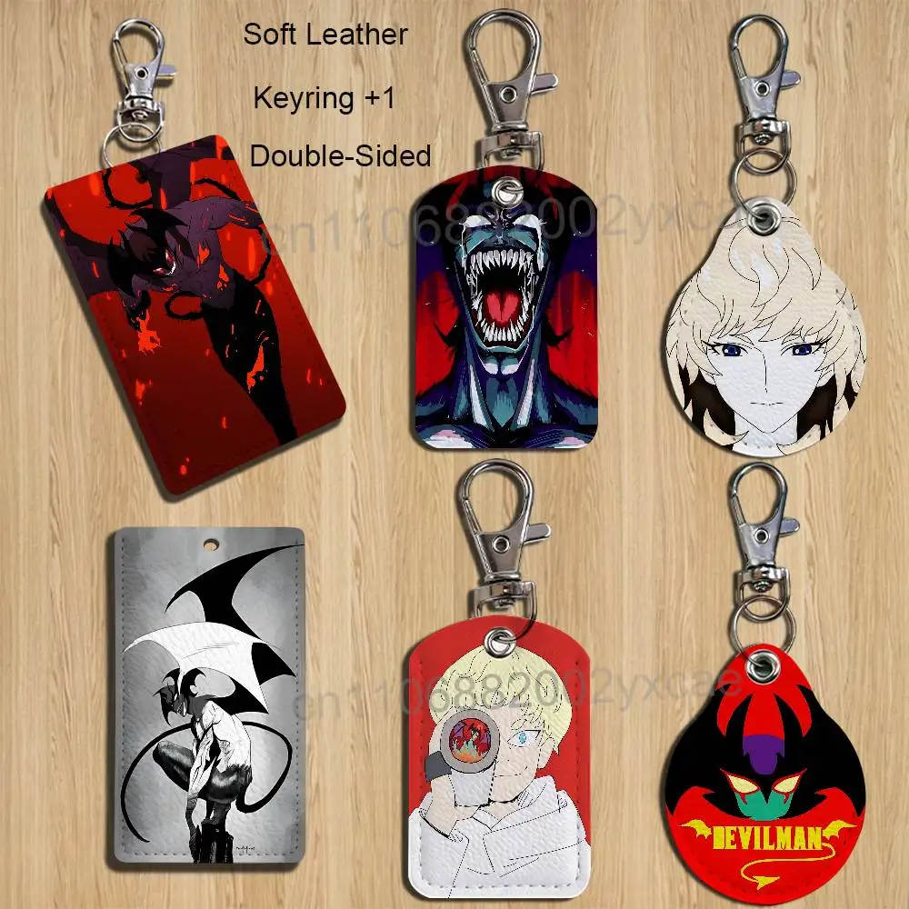 Ryo Asuka DEVILMAN crybaby Holder For Bank Business Work Card Holder Student Card Case Bus Card Keychain