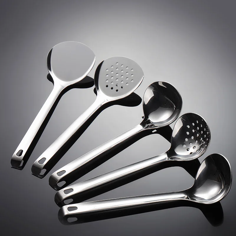 

Small Stainless Steel Colander Spoon Kitchen Ladle Oil Filter Spatula Kitchenware Perforated Skimmer Strainers for Cooking