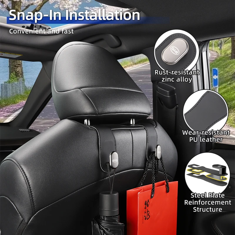 

Leather Car Seat Back Hook Storage Interior Accessories For BYD M6 G3 G5 T3 F3 I3 F0 F6 S6 S8 E5 E6 G6 L3 S8 Tang Song Qing