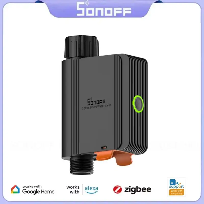 Sonoff swv zigbee 3.0 válvula de água inteligente ip55 controlador sprinkler casa inteligente automaticamente temporizador irrigação via ewelink alexa google