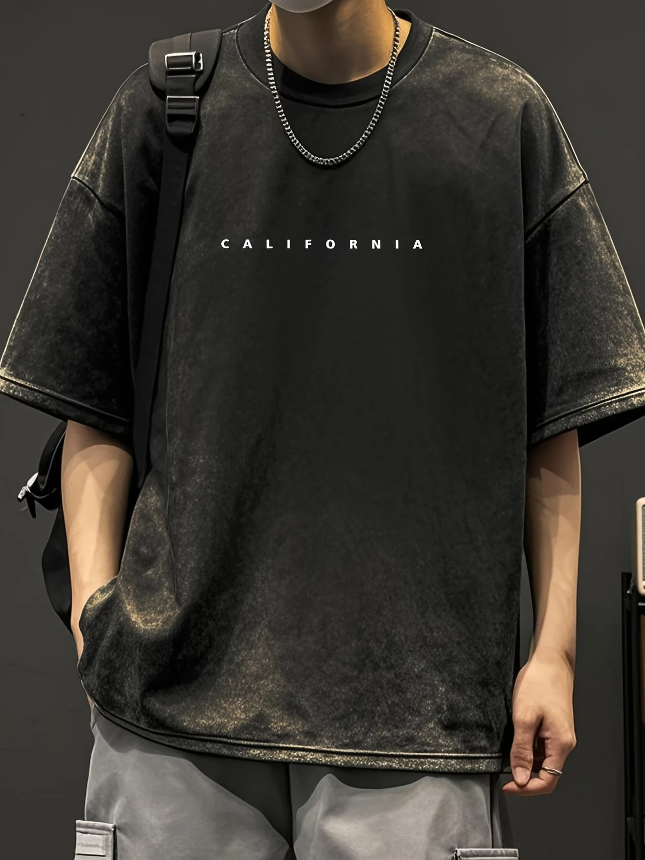 California Letter Grunge Vintage Y2K Washed T Shirt Summer Men Women Tee Top Oversized Loose Harajuku O-Neck Hip Hop Top