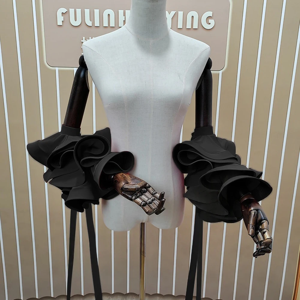 Accessoires de danse Standard compétition os de poisson grande dentelle lac bleu femmes rouge salle de bal vert foncé brassard banderoles