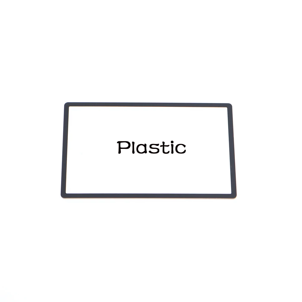 1 buah untuk 2DS penutup lensa luar cermin permukaan atas layar LCD atas plastik depan hitam & putih