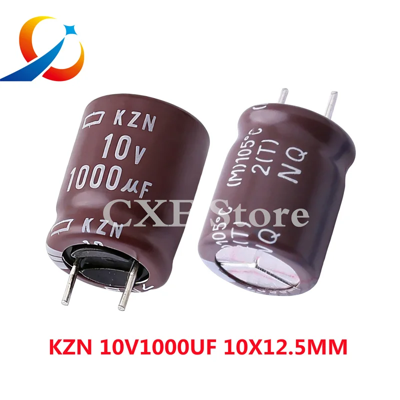 

10 шт. KZN 10V1000UF, размер 10X12.5MM, электролитические конденсаторы NCC EKZN100EC3102MJC5S, 1000 мкФ, 10В, НОВЫЕ