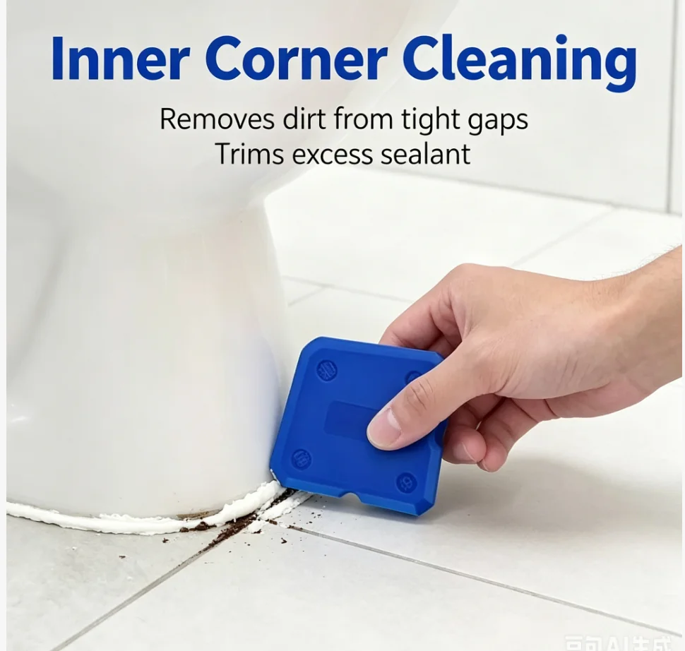 4-Piece Silicone Caulking Tool Set - Versatile, Easy Clean-up, & Professional Sealant Spreading