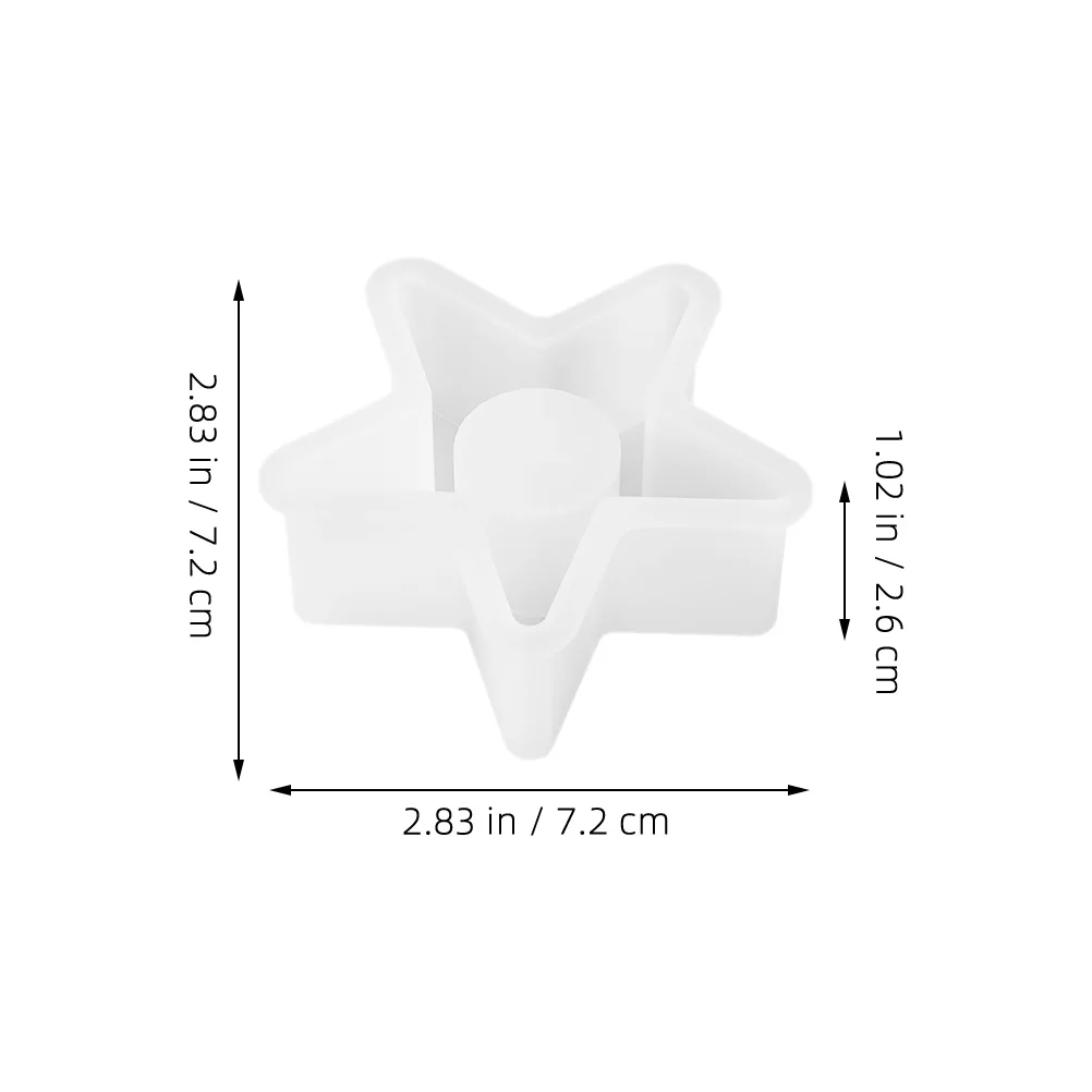 

Pentagram Silicone Holder Mold DIY Star Shape Silicone Casting Mold for Holder Craft Table Decoration