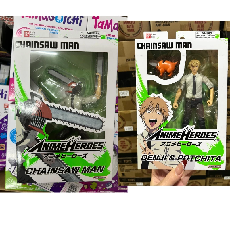 

Bandai in Stock 6-inch moving doll Shf ANIME HEROES - Chainsaw Man Denji & Pochita Action Figure Toys Collection Model Gift