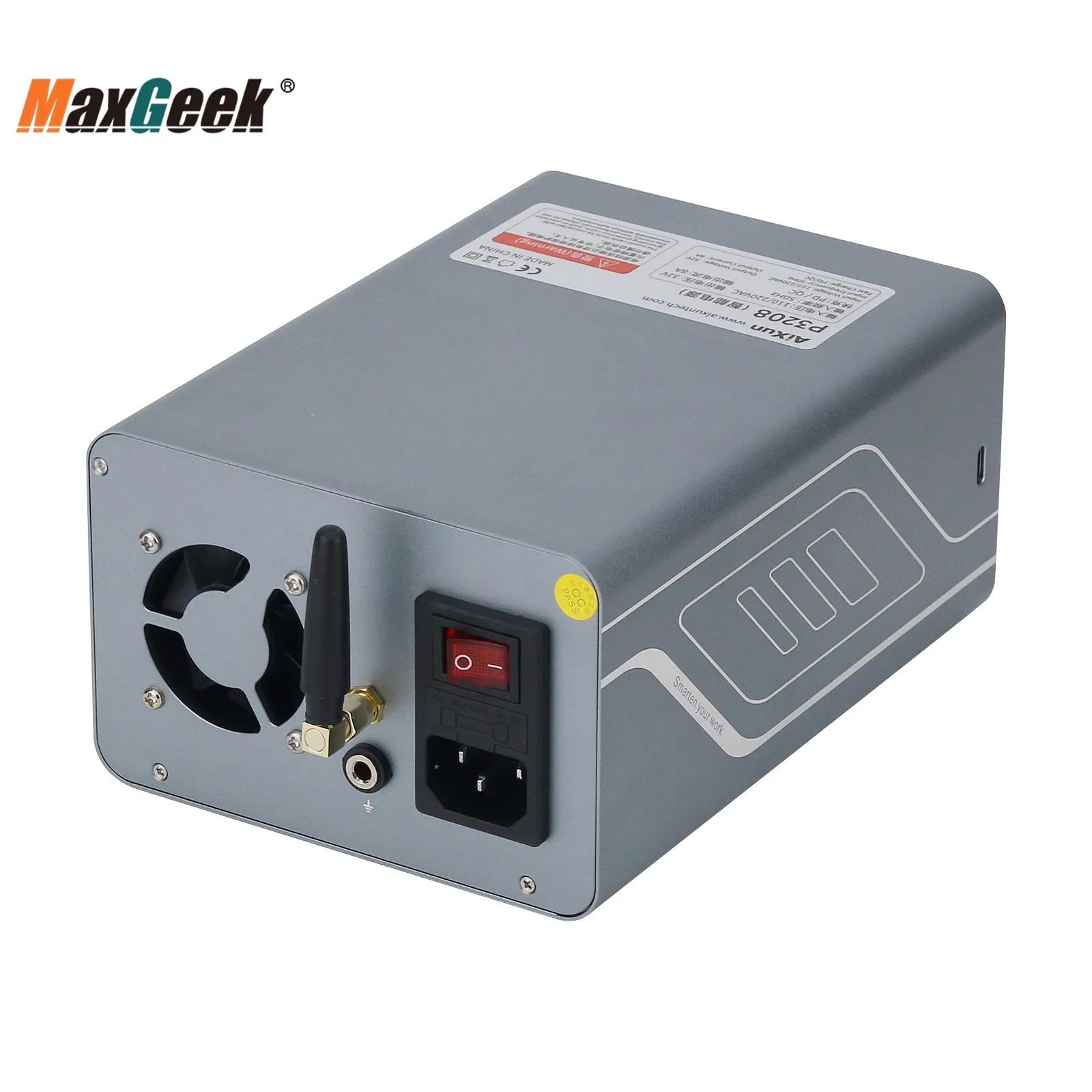 Maxgeek AIXUN P3208 320W alimentatore regolato stabilizzato intelligente più porte DC regolabile per la riparazione del cellulare