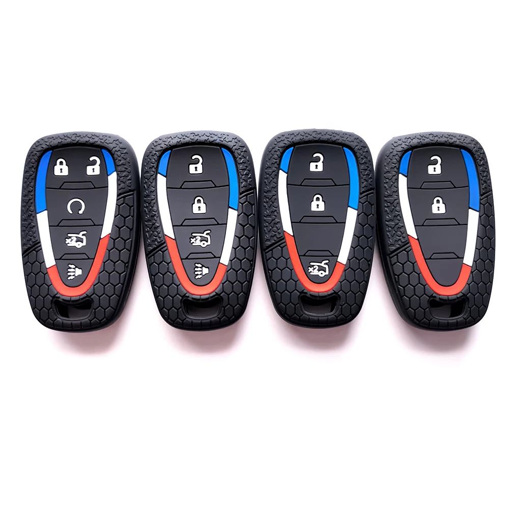 

Силиконовый чехол для дистанционного ключа автомобиля для Chevrolet Malibu Blazer Traverse Cruze Spark Sonic Camaro Volt Bolt Trax Seeker Onix Equino
