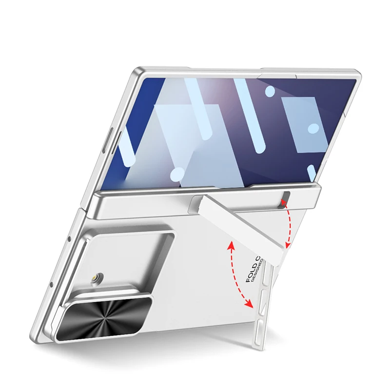 

For Samsung Galaxy Z Fold 7 Case Magnetic Hinge Stand Slide Camera Protective Screen Glass Plastic Case For Galaxy Z Fold7 Case