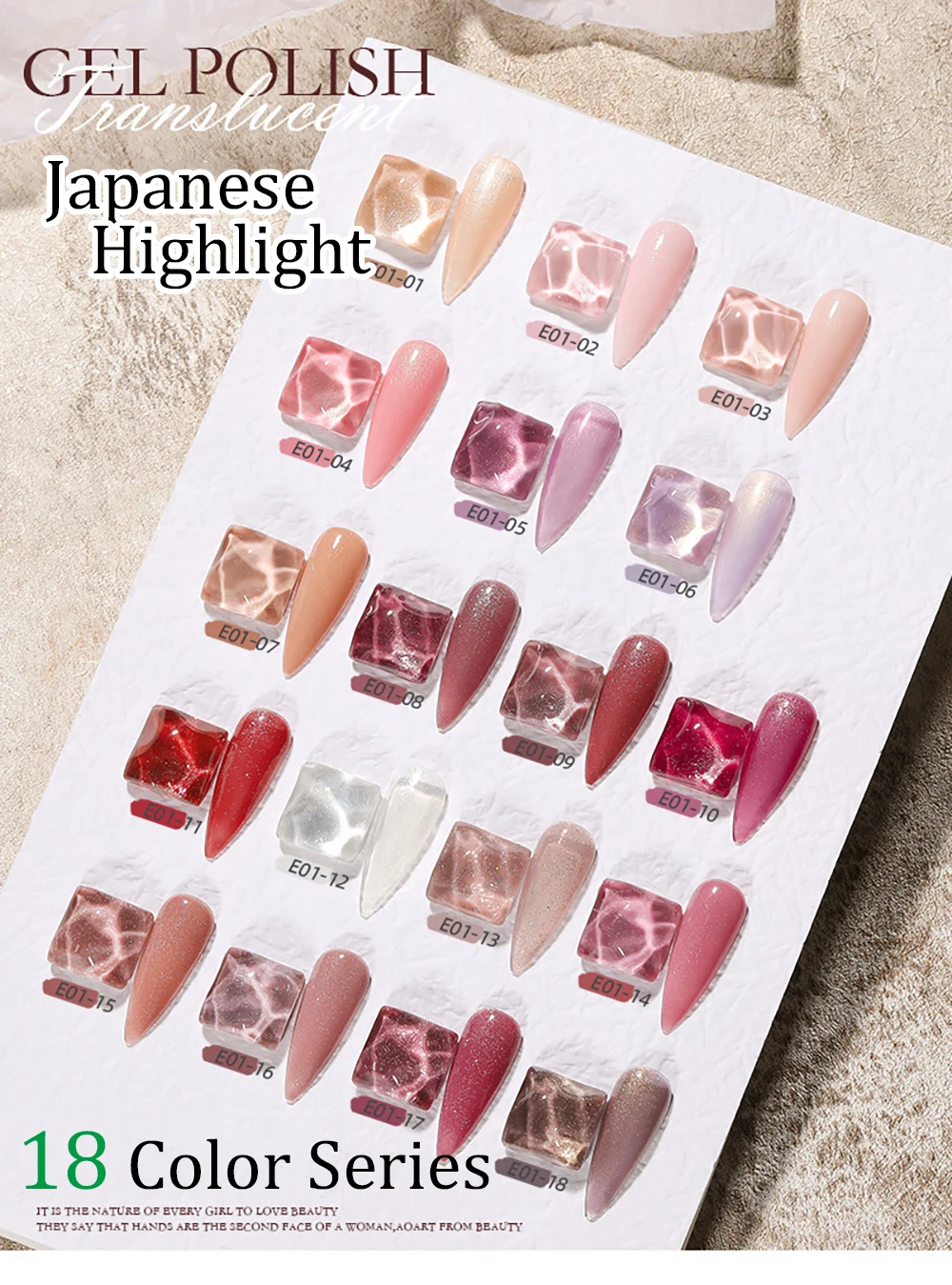 Vendeeni 18 Farben Pink Highlight Gel Nagellack Semi-Permanent UV Soak Off Gel Hochwertiger Glänzender Nagelkunst Gel-Lack – Detail 1
