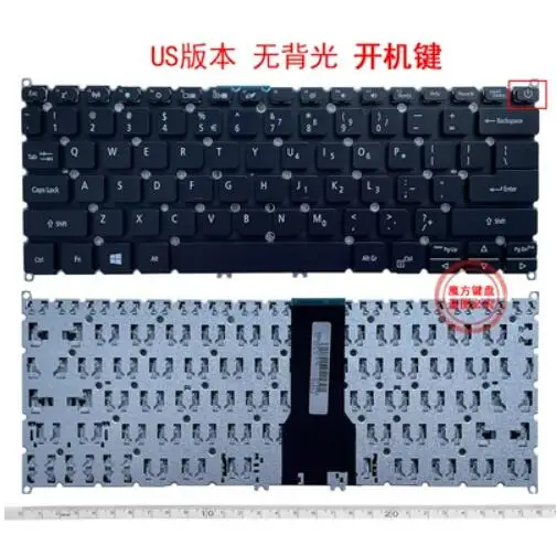 

New laptop Keyboard for Acer Swift3 S40-20 SF313-51 SF313-52 A514-52 A514-52G A514-52K N18H2 US No backlit (POWER KEY)