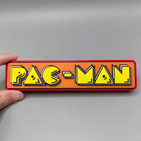 Clssic Game Pac-Man 3D Logo Model doll Signboard for Pacman Figure Collection Display Cosplay Exhibition Ornament Toy
