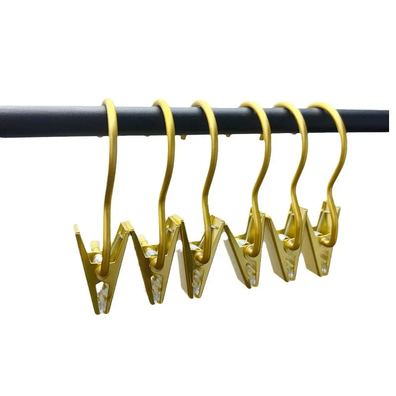 

5pcs Laundry Clothes Pins Metal Hooks Clothing Store Wardrobe Acrylic Bra Clips Crystal Socks Scarf Pegs Clothes Hanger Hook