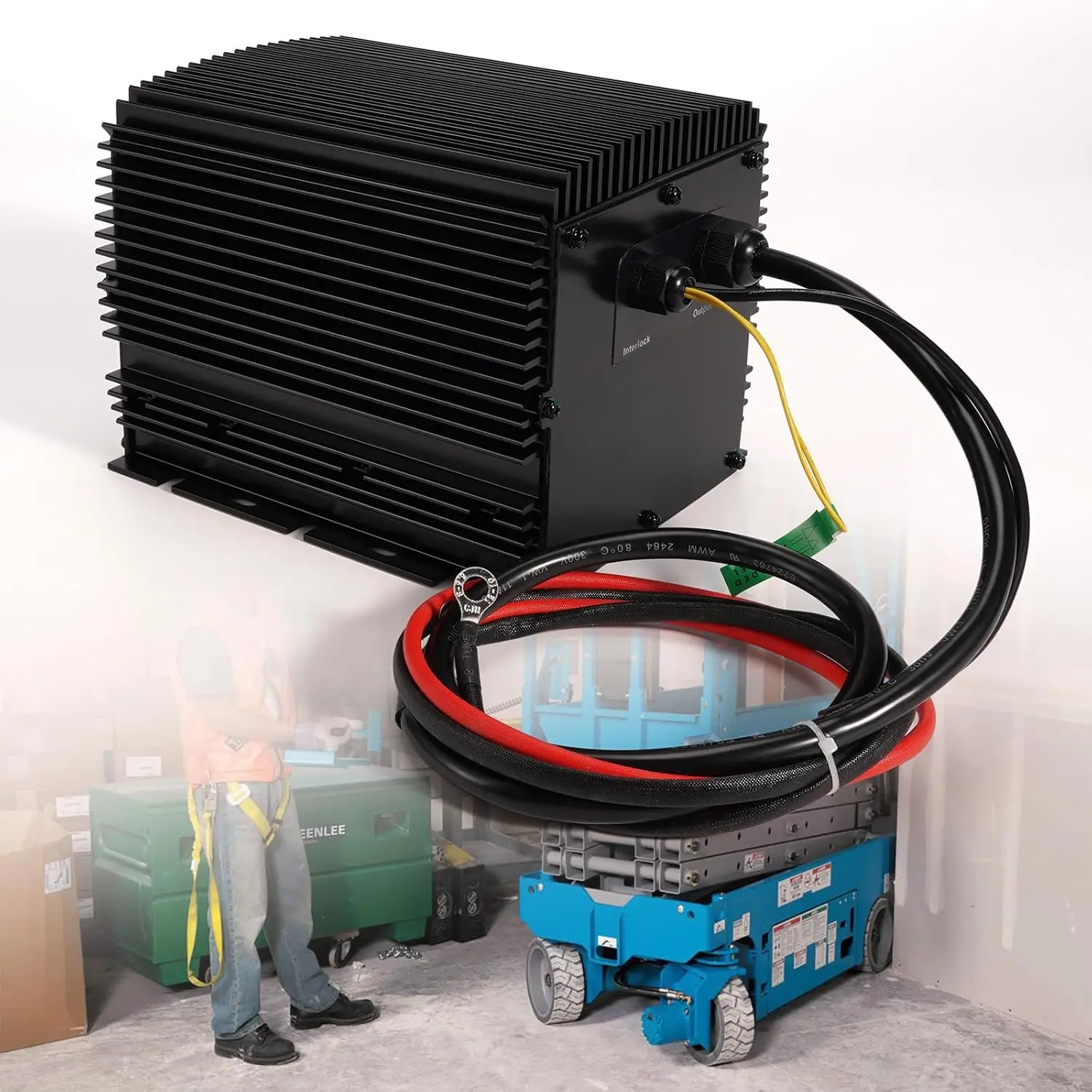 Battery Charger 24V 25A 105739 96211 For Genie/Skyjack/JLG Scissor Lift Signet HB600 105739 161827 128537 96211 0400236 Lead Acid Battery Charger
