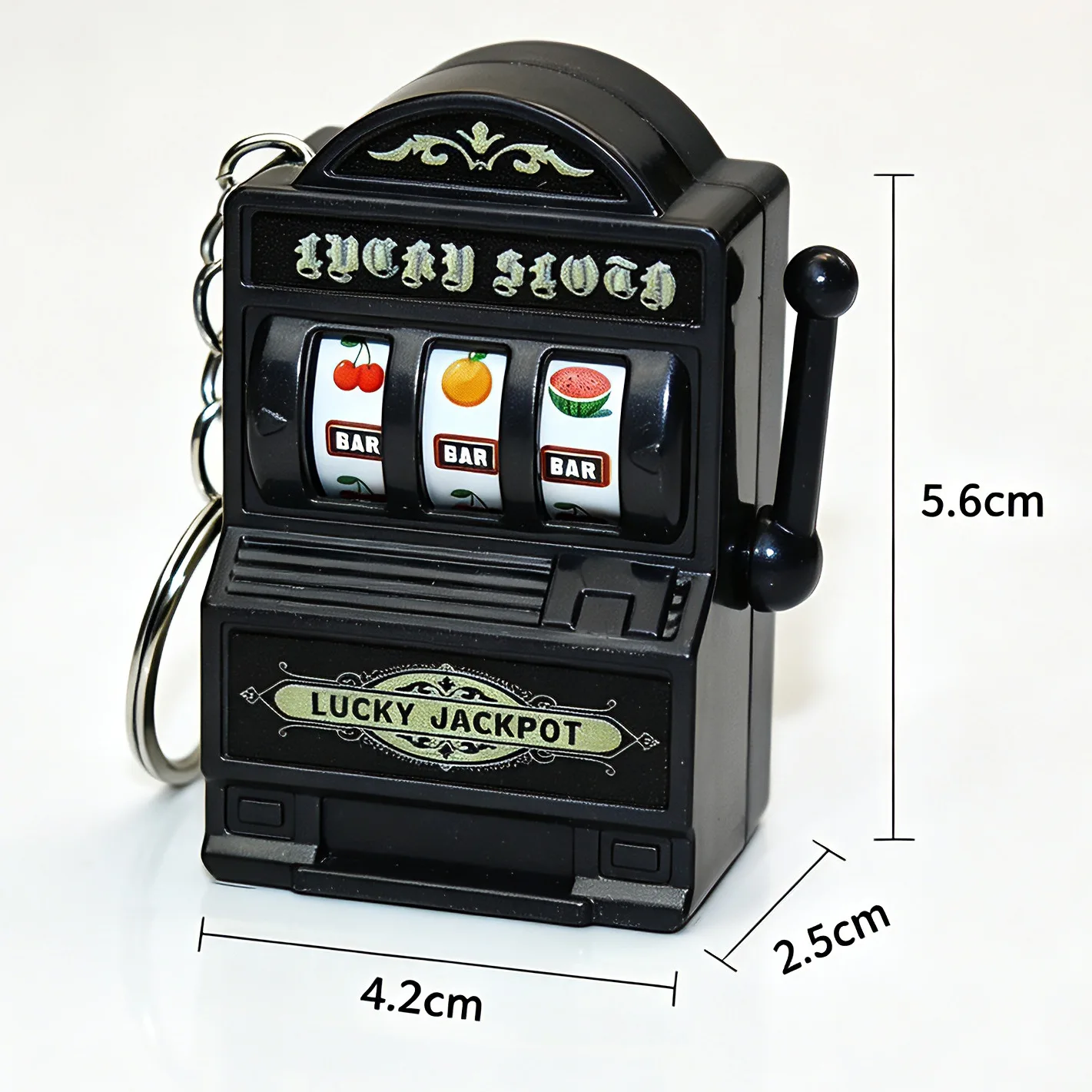 Retro Fruit Machine Keychain Electroplating Game Console Small Toy Decompression Rocking Bag Pendant for Stress Relief