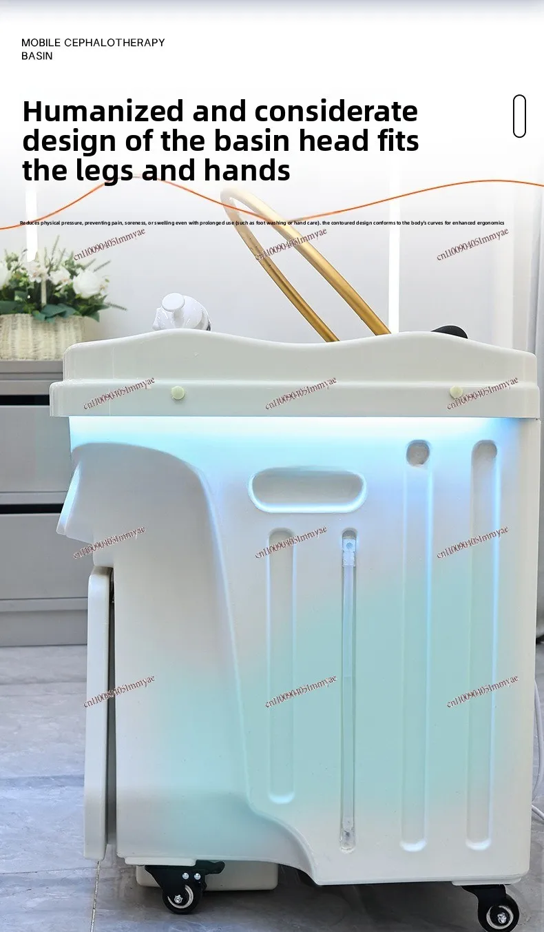 Pipeless Mobile Water Storage Type Head Treatment Basin Grafting Head Water Circulation Fumigation Hair Basin Barber Shop