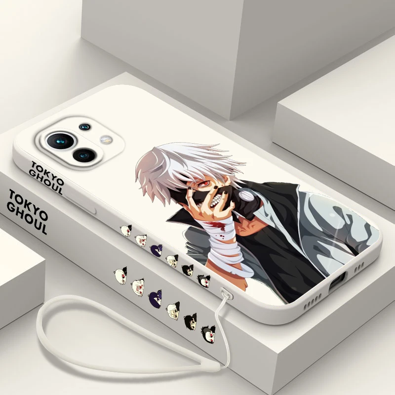 Tokyo Ghoul Kaneki Ken Phone Case For Xiaomi 14 13 12 11 10 T Pro Ultra Lite 5G Liquid Left Rope 5G Soft Cover